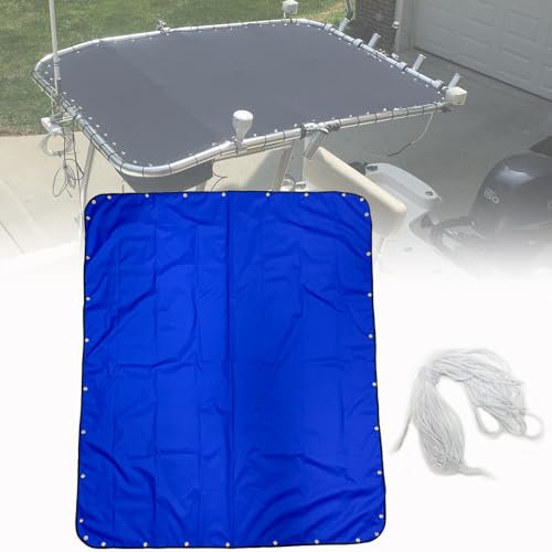 Cubierta de Lona para Barco T-Top Shade para Consola Central de Barco, Lona 600D Impermeable Marina (66 Pulgadas de Largo x 47 Pulgadas de Ancho)
