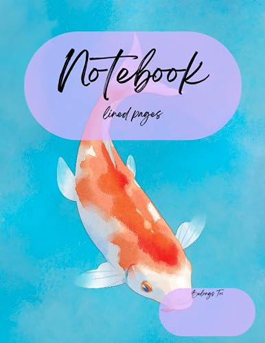 Koi Notebook: Lined Journal