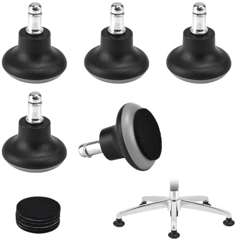 AFASOES 5 Pcs Patas Fijas para Silla de Oficina Patas de Silla Gamer 11mm Base Silla Gaming Patas Silla Gamer Patas Silla Escritorio 35mm Topes de Silla Oficina Pies Fijos para Cambiar Ruedas Silla