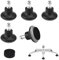 AFASOES 5 Pcs Patas Fijas para Silla de Oficina Patas de Silla Gamer 11mm Base Silla Gaming Patas Silla Gamer Patas Silla Escritorio 35mm Topes de Silla Oficina Pies Fijos para Cambiar Ruedas Silla