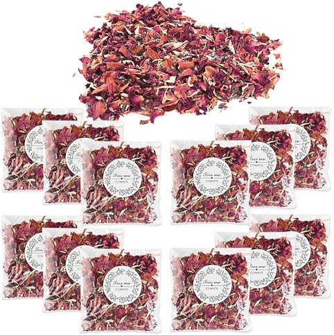 NVIYAM Pétalos de Rosa para Boda - Confeti Natural Biodegradable - Flores Secas para Decoración