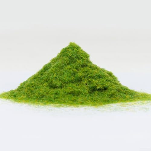 Modelleisenbahn statisches Gras grünes Laub Nylonpulver für Layout Landschaft Grasland Feld Textur (30g)