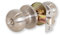 XFORT Bello Entrance Knob Set Satin Chrome, Door Knob with Lock for Internal Wooden Doors, Complete Set with Tubular Latch and 3 Keys