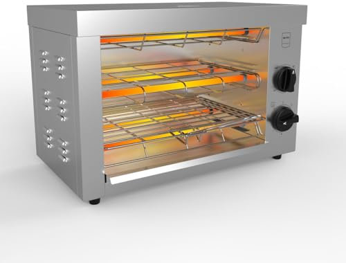 METRO Professional double grille-pain/four à gratin, 49.2 x 28 x 33.4 cm, 300 W, avec deux étagères