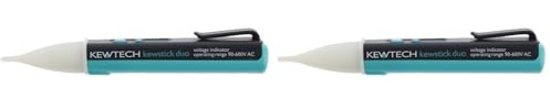 Kewtech KEWSTICKDUO Voltage Tester Pen Volt Stick with Dual Sensitivity CAT IV Rated, Pack of 2
