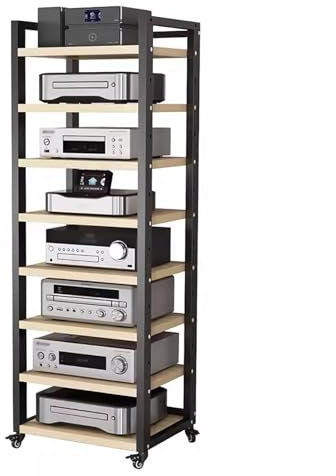 audio rack hifi regal 7 8 6 5 Etagen Stereo-Komponenten-Rack/Schrank, Hochwertiger Audio-Video-Medienständer Mit Verstellbarem Regal, Rollendes Regal Für Stereokomponenten Für Wohnzimmer/Haus/Büro ( C