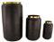 DKNC - Vase Leicester - Metall - 34x18x18 cm - Schwarz