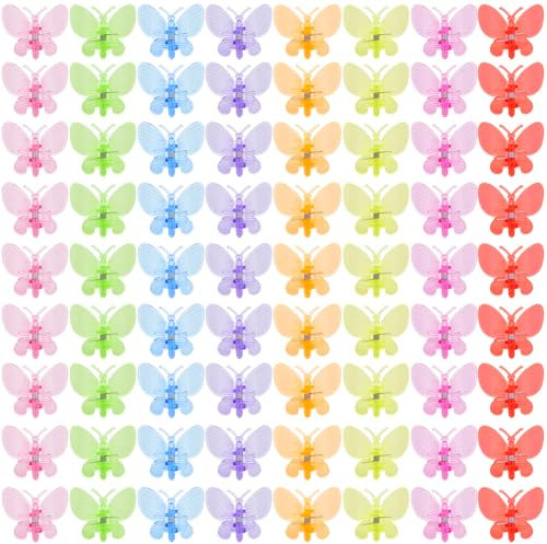 GORGECRAFT 80Stk Schmetterlings Pflanzenklammern Bunte Kunststoff Unterstützung Für Orchideen Blumen Ranken Gartenpflanzen Tomatenspalier Klammer Unterstützung Stielen Ranken Stängeln Kletterpflanzen