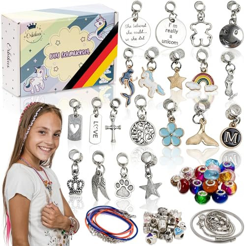 Orbikus zeugnis geschenk für Mädchen- Schmuckbastelset für mädchen- schmuck basteln mädchen- Einschulung- basteln 6-7- 8-9- 10-11- 12- Jahre
