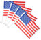 Supvox 4 Stück Amerikanische Flagge auf dem Auto Fahrzeugfahnen Fensterclip auf Flagge USA-Autoflagge Flaggen der Autoparade dekorative Autofahne Outdoor-Flagge fürs Auto Polyester