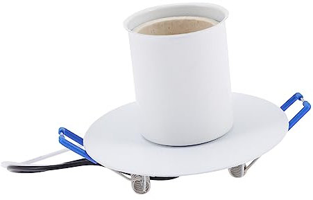 HOMSFOU Plafonnier Titulaire Ampoules De Plafonnier Fil Avec Porte-ampoule Prise De Lumière Pied D'éclairage E27 Remplacement De La Douille De Lampe Plafonnier Encastré Métal Blanche