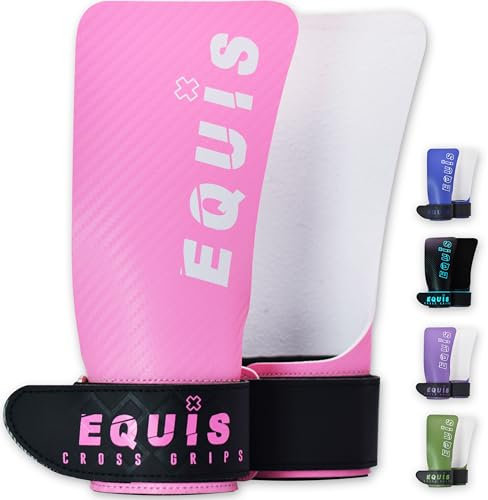 EQUIS GOVICENS Paracalli Cross Training, Guanti Palestra Fitness, Grip Senza Fori in Fibra di Carbonio (N-Rosa)