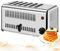 Commercial Toaster, Smart Toaster With Timer, 2 Browning Levels, Auto Stop, Countdown Timer, Long Slot Toaster With Detachable Crumb Tray, Small Kitchen Appliances Sandwich Toasters 6slice