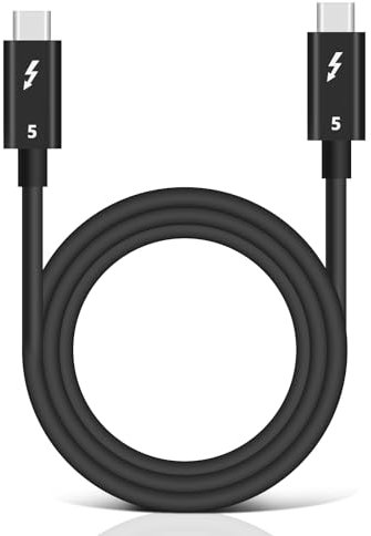 Goodlink Thunderbolt 5 kompatibles USB-C Kabel, 1m, 240W Laden, 80Gbps, 8K bei 60Hz Bild/Video, 4K bei 540Hz, PCI Express 4.0, für Apple und mehr, kompatibel mit USB 3 & 4 sowie Thunderbolt 3 & 4