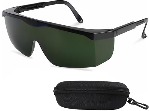 IPL Schutzbrille, UV Brille für Kosmetologie Betreiber, Laserschutzbrille 200nm-2000nm für Haarentfernung & Kosmetik, Augenschutz für Laser-Behandlungen, Hautpflege & Rotlichttherapie – Mit Etui