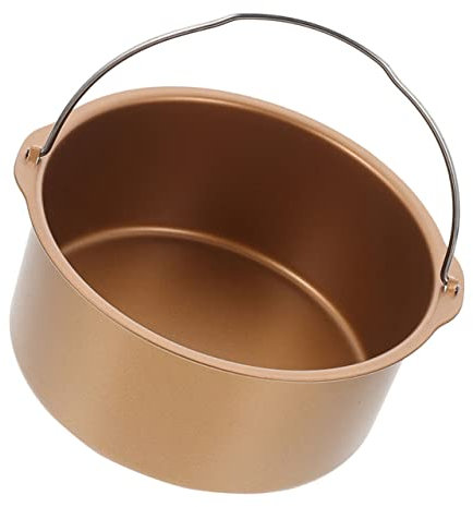 LAPYAPPE Accesorios Para Freidoras Hornear Freidora De Aire Instantanea Mini Moldes Para Pasteles Con Tapas Kit De Decoración De Pasteles Hecho Material Grueso De Acero Al Carbono. Golden