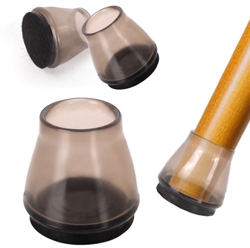40 Pezzi Gommini per Sedie Tappetini in Feltro di Silicone per i Piedi dei Mobili Rotondi, per la Rrotezione del Pavimento e dei Piedi Delle Sedie (15-23mm)