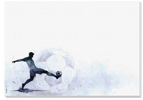 SIGEL HO940 Papier-Schreibtischunterlage zum Abreißen, Fußball, DIN A3, 30 Blatt, Schreibunterlage für Kinder, Malblock