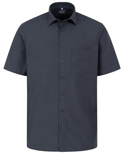 Marvelis Herren Businesshemd Kurzarm Non-Iron Comfort Fit,Chambray,New Kent