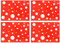 Easy Haushaltprodukte 4er Set Tischset rot mit weißen Punkten I Essunterlage Platzdeckchen abwaschbar I Retro Tisch Untersetzer I farbige Tischsets Kunststoff I Teller Platzset Polypropylen 32x45cm