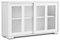 GOPLUS Aparador de cocina, armario de cocina, armario multiusos con puertas correderas (blanco)