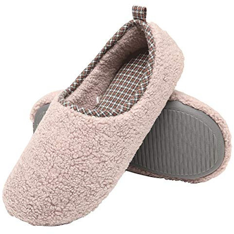 ChayChax Donna Pantofole da Casa Memory Foam Inverno Ciabatte Pantofola Interno Caldo Peluche Leggero Scarpe di Cotone,Rosa,EU 40-41