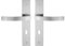 INSPIRE - 2 Louna Door Fittings - Long Plate Set - Axle Distance 195 mm - Aluminium - Matt Grey - Handle Set - Door Handle