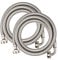 (Pack of 2) EFIELD Premium Stainless Steel Washing Machine Hoses with 90 Degree Elbow, 5 Feet Length Burst Proof Water Connection Inlet Supply Lines