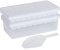 Food-Grade Silicone Ice Cube Tray with Lid and Storage Bin for Freezer, Easy-Release 2*36 Small Nugget Ice Tray with Spill-Proof Cover&Bucket, Flexible Ice Cube Molds with Ice Container, Scoop Cover