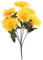 Tubayia Künstlicher Chrysanthemen Strauß Sträucher Seide Blume Pflanze für Hause Hochzeits Dekoration (Gelb)