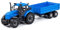 Progress Jouet tracteur pour enfant avec remorque à bascule Bleu + 3J