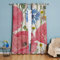 Michorinee Gardinen Blickdicht Vorhang Rosa Blumenmuster Vintage Verdunkelungsvorhang mit Ösen Landhausstil Dekoschal Blätter für Wohnzimmer Fenster 2 Stücke 210 × 132cm (H × B)