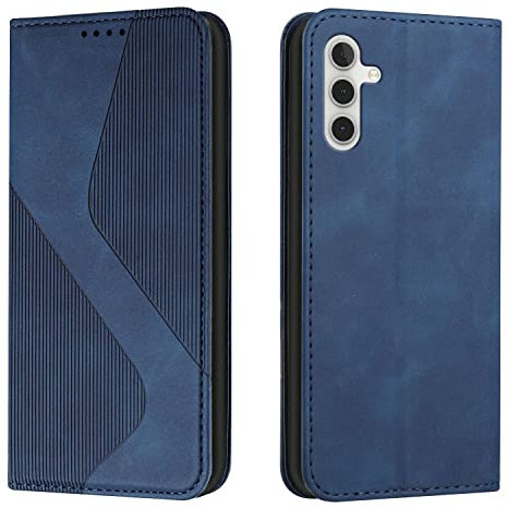 NEXCURIO Handy Hülle für Samsung Galaxy A54 5G Handyhülle mit Kartenfäch Klapphülle Klappbar Schutzhülle Leder Flip Wallet Case Cover Tasche Handytasche Stoßfeste - Blau