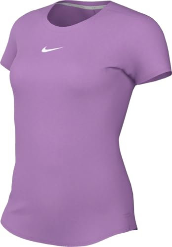 NIKE DD0626-532 W NK ONE DF SS Slim TOP Sweatshirt Women's Rush Fuchsia/White Size S