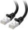 Cable Matters 10Gbps Snagless Short Shielded Cat6A Ethernet Cable 7 ft (SSTP, SFTP Shielded Ethernet Cable, Shielded Cat6 Cable, Cat 6 Shielded Network Cable) in Black