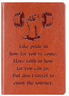WHLBHG Fitness Instructor Gift Fitness Trainer Leather Notebook Workout Coach Appreciation Gifts Employee Coworker Retirement Gift (Take pride-Fitness)
