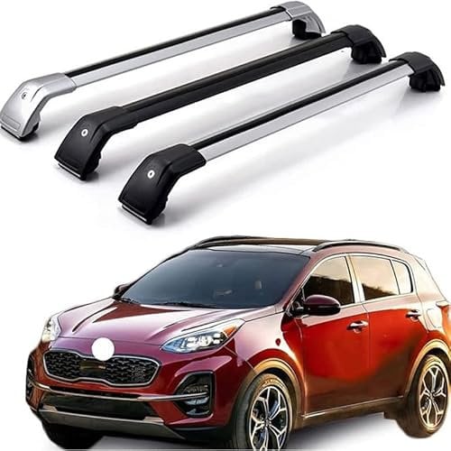 Aluminium Auto Dachträger, für KIA Sportage 2015-2020 Querträger Dachträger Gepäckträger Auto Zubehör, Silver