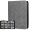 JoyHood Top Loader Binder - 9 Taschen Sammelkarten Album - Halten 252 Top Loaders, Top Loader Album für Sammelkarte und Sportkarten（Grau, 9 Taschen）