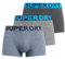 Superdry Herren Boxershorts im Dreierpack Rabenschwarz Meliert/Karstgrau Mega Gesprenkelt/Frisch Blau Gesprenkelt XL