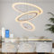 KSIBNW LED Hängelampe Esstisch 3 Ringe Pendelleuchte Dimmbar, Moderne Pendelleuchten Wohnzimmer mit Fernbedienung & APP Höhenverstellbar Acryl Aluminium Pendellampe Schlafzimmer 2700K-6500K, Weiß