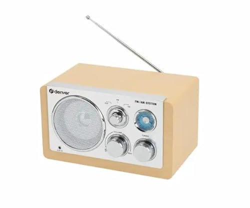 Denver Radio Am/FM con AUX Madera Clara