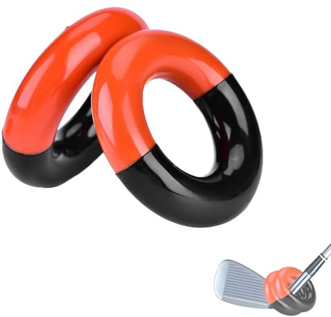 KANGWFAN 2 Stück Golf Gewichtsring,Schlägerkopf Donut Ring,Golfschläger Gewichte,Üben und Aufwärmen Golfschwung Trainer Ringe,Golfschläger Zubehör,für Golf Aufwärmen Swing Ausbildung