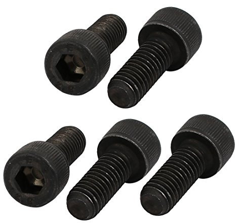 sourcing map 5 Stück M8x20mm 12,9 Grad Innensechskantschraube Linksgewinde Schraube Schwarz DE de