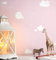 NEWROOM Kindertapete rosa Wolken Mond Kinder Papiertapete weiß Papier Kindertapete Kinderzimmer Babytapete Babyzimmer