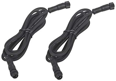 SanGlory 2 Stück LED Gartenleuchte Verlängerungskabel, IP68 Wasserdicht LED Gartenbeleuchtung Verlüngerungskabel, LED Außenleuchte Kabel Gartenleuchter, 2M Kabel/Stück