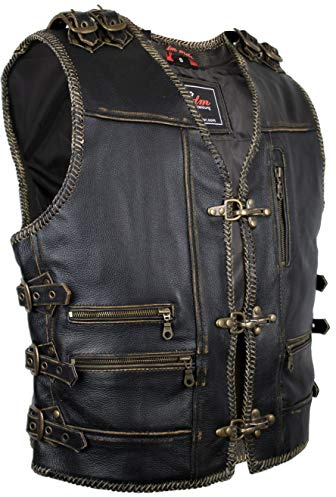 MDM Biker Motorrad Leder Kutte Retro Stil