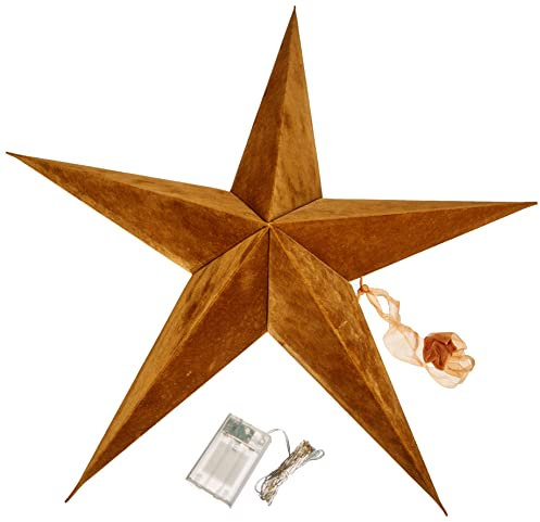 Star Velvet Papierstern, Papier, grau