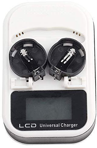 Chargeur de batterie à pile bouton, chargeur à haute efficacité fiable et stable pour petit corps pile bouton pour le chargement de la batterie(European regulations)