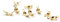 Vintageparts Quetschkalotten mit 18k Goldbeschichtung 3mm 10 Stück zum Schmuck selber basteln