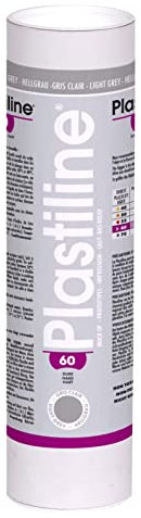 J. Herbin Herbin 1660T - Plastiline, 1kg, Härtegrad 60, ideal zum Modellieren, 100% wiederverwendbar, Hellgrau